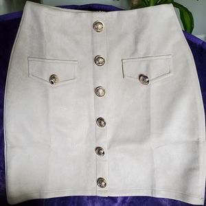 Faux suede skirt